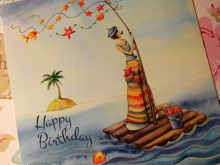 Nina Chen Glitter Postkarte Happy Birthday Floss